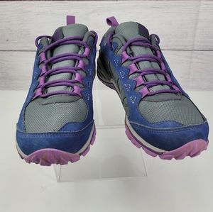 Merrell Women's Lulea Gray Purple Leather Mesh Hiking Trail Shoes J84876 Sz 7